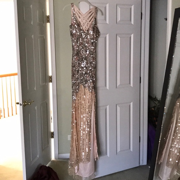 Primavera Couture Dresses & Skirts - Stunning Champagne Colored Sequined Prom Dress